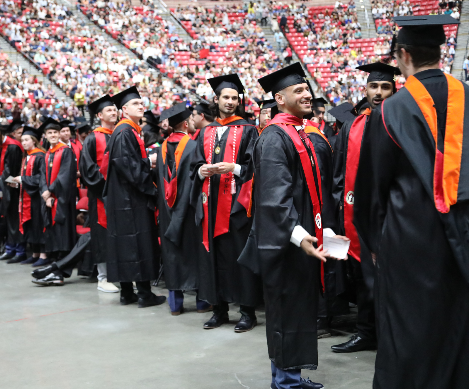 Graduates in Viejas Arena. 